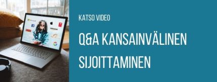 Sijoittajat kysyivät kansainvälisestä sijoittamisesta ja me vastasimme