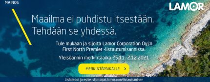 Lamor Corporation Oyj:n listautumisanti